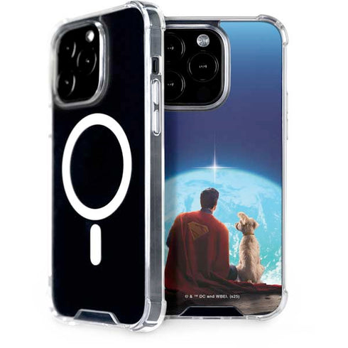 Superman 2025 Superman & Krypto watch the Earth iPhone 15 Pro MagSafe Case